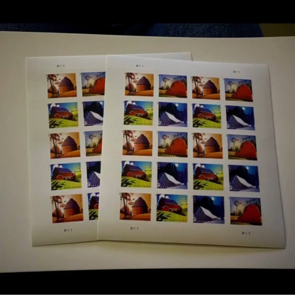 2 - USPS Postcard Stamp Sheets
